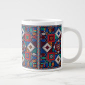 Traditioneel Palestina Borduurwerk tatreez kleurri Grote Koffiekop (Rechts)