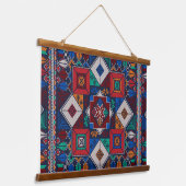Traditioneel Palestina Borduurwerk tatreez kleurri Hangend Wandkleed (Gebogen)