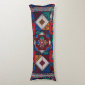 Traditioneel Palestina Borduurwerk tatreez kleurri Lichaamskussen (Voorkant Verticaal)