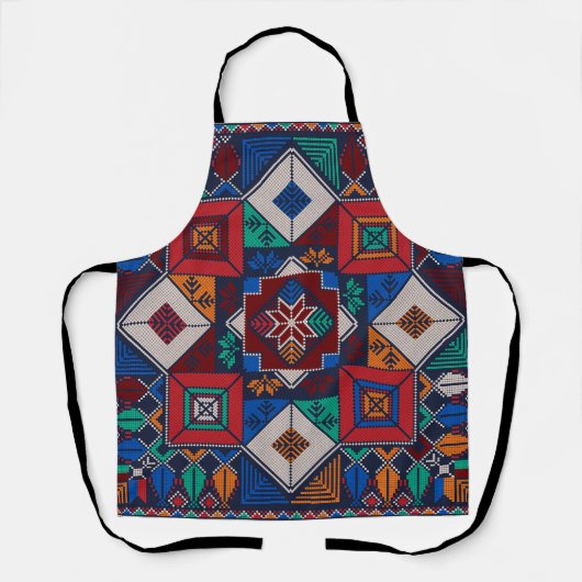 Traditioneel Palestina Borduurwerk tatreez kleurri Schort (Voorkant)