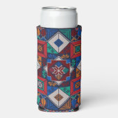 Traditioneel Palestina Borduurwerk tatreez kleurri Seltzer Blikjeskoeler (Seltzer Voorkant)