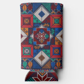 Traditioneel Palestina Borduurwerk tatreez kleurri Seltzer Blikjeskoeler (Achterkant)