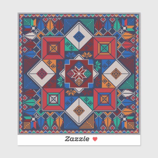 Traditioneel Palestina Borduurwerk tatreez kleurri Sticker (Vel)