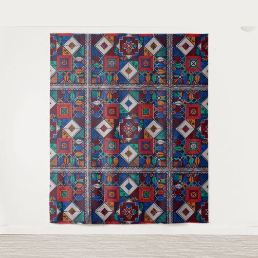 Traditioneel Palestina Borduurwerk tatreez kleurri Wandkleed (Voorkant)