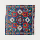 Traditioneel Palestina Borduurwerk tatreez kleurri Wandkleed (Voorkant (horizontaal))