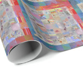 Traditioneel Patchwork Geometrisch Cadeaupapier (Rol Hoek)