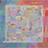 Traditioneel Patchwork Geometrisch Cadeaupapier Sticker (Voorkant)