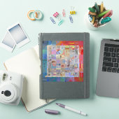 Traditioneel Patchwork Geometrisch Cadeaupapier Sticker (iPad Cover)
