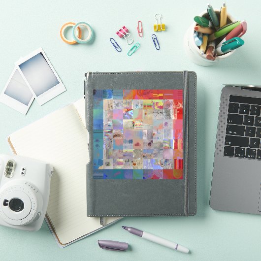 Traditioneel Patchwork Geometrisch Cadeaupapier Sticker (iPad Cover)
