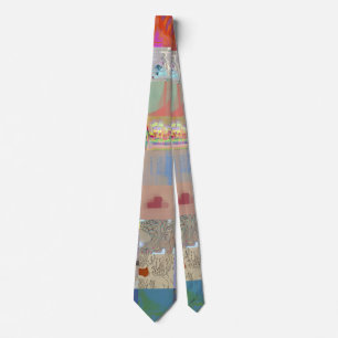 Traditioneel Patchwork Geometrisch Patroon Stropdas