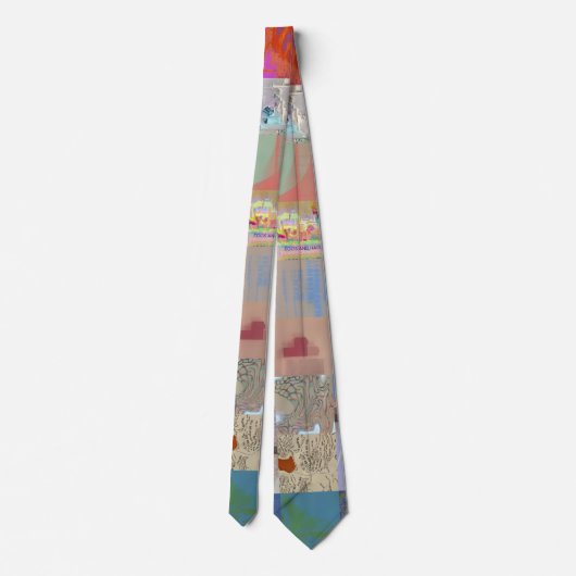 Traditioneel Patchwork Geometrisch Patroon Stropdas (Achterkant)