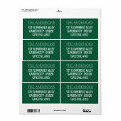 Traditioneel patroon donkergroene vlecht etiket (Full Sheet)