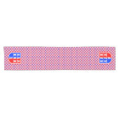 Traditioneel patroon rood wit Transsylvanië Korte Tafelloper (Horizontaal)