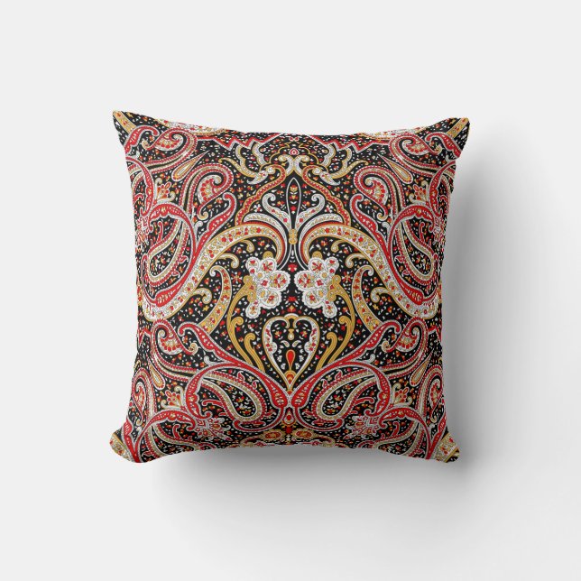 traditioneel patroon van de indiase paisley kussen (Voorkant)