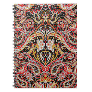 traditioneel patroon van de indiase paisley notitieboek