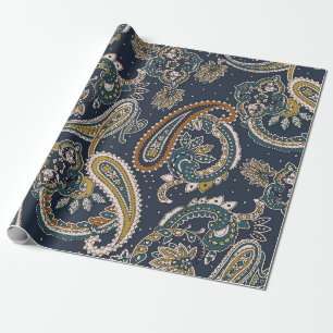 Traditioneel patroon van de Indiase Paisley op de  Cadeaupapier