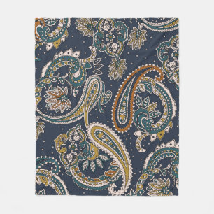 Traditioneel patroon van de Indiase Paisley op de Fleece Deken