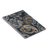 Traditioneel patroon van de Indiase Paisley op de  Notitieboek (Rechterzijde)