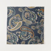 Traditioneel patroon van de Indiase Paisley op de  Wandkleed (Voorkant (horizontaal))