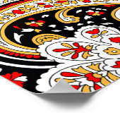 traditioneel patroon van de indiase paisley poster (Hoek)