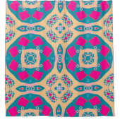 Traditioneel, Peruaanse lappendeken, tegel Douchegordijn (Voorkant)