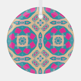 Traditioneel, Peruaanse lappendeken, tegel Glas Ornament