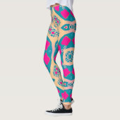 Traditioneel, Peruaanse lappendeken, tegel Leggings (Links)