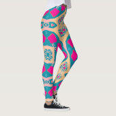 Traditioneel, Peruaanse lappendeken, tegel Leggings (Rechts)