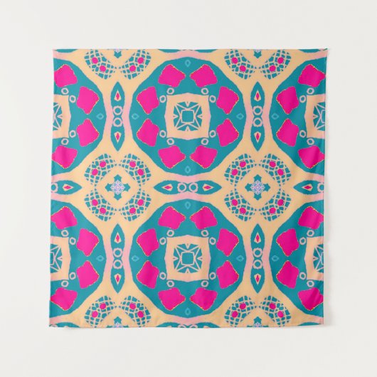 Traditioneel, Peruaanse lappendeken, tegel Wandkleed (Voorkant (horizontaal))