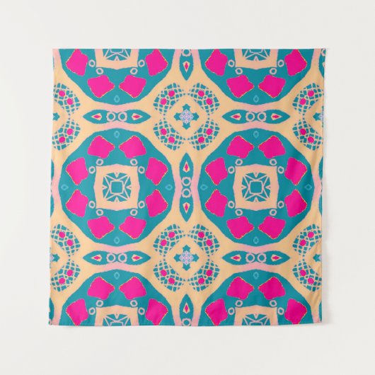 Traditioneel, Peruaanse lappendeken, tegel Wandkleed (Voorkant)