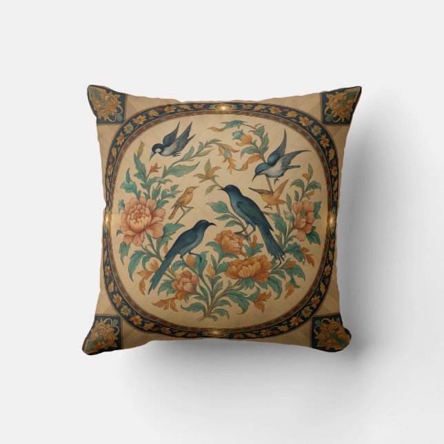 Traditioneel Perzisch design vierkant kussen (Achterkant)