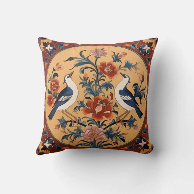 Traditioneel Perzisch design vierkant kussen (Achterkant)