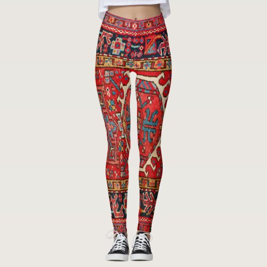 Traditioneel Perzisch tapeontwerp Leggings (Voorkant)