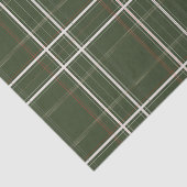 Traditioneel Plaid Gezellige Cabin Diep Groen Goud Tissuepapier (Detail)