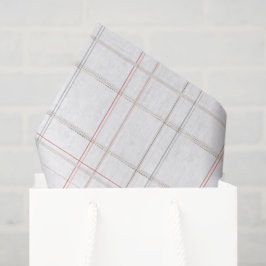 Traditioneel Plaid Gezellige Cabin Wit Goud cadeau Tissuepapier