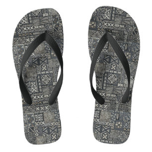 Traditioneel polynesiaans looppatroon teenslippers