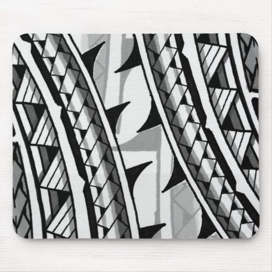 Traditioneel polynesiaans stamontwerp/tattoo muismat (Voorkant)