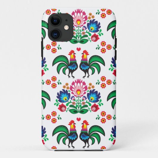 Traditioneel Pools borduurpatroon van bloemfolk Case-Mate iPhone Case (Achterkant)