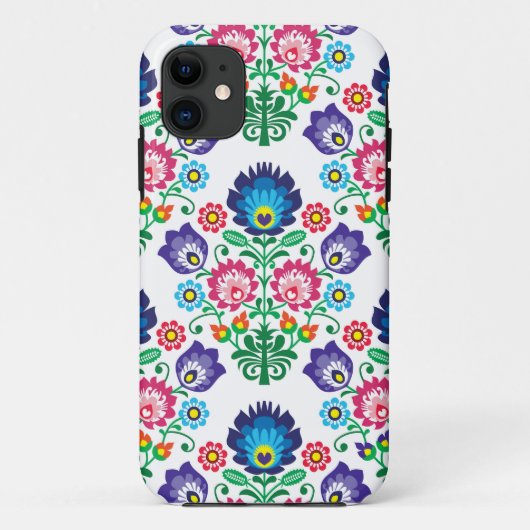 Traditioneel Pools borduurpatroon van bloemfolk Case-Mate iPhone Case (Achterkant)