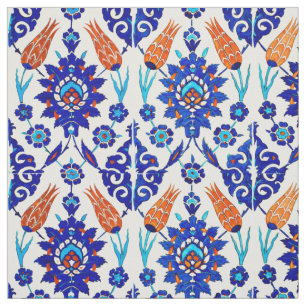 Traditioneel Portugees Azulejo Floral Tile Pattern Stof