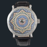 Traditioneel Portugees Azulejo Tegel Pattern Horloge<br><div class="desc">Traditionele Portugese Azulejo Tegel Pattern Spaans en Portugees Accent Mannen Womens Unisex Watch</div>