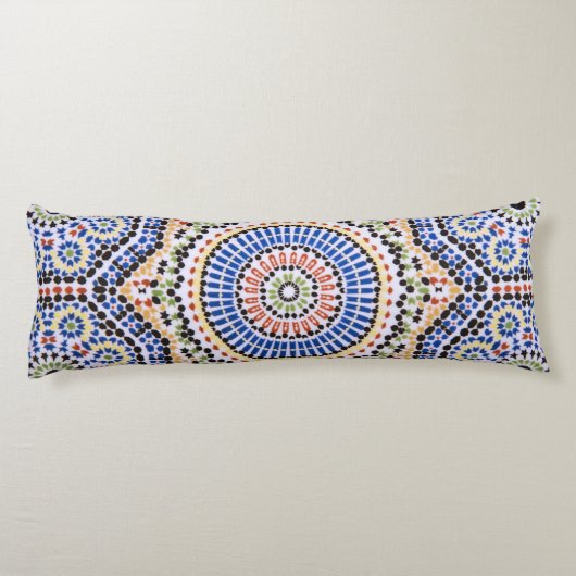 Traditioneel Portugees Azulejo Tegel Pattern Lichaamskussen (Achterkant)