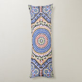 Traditioneel Portugees Azulejo Tegel Pattern Lichaamskussen (Achterkant (Verticaal))