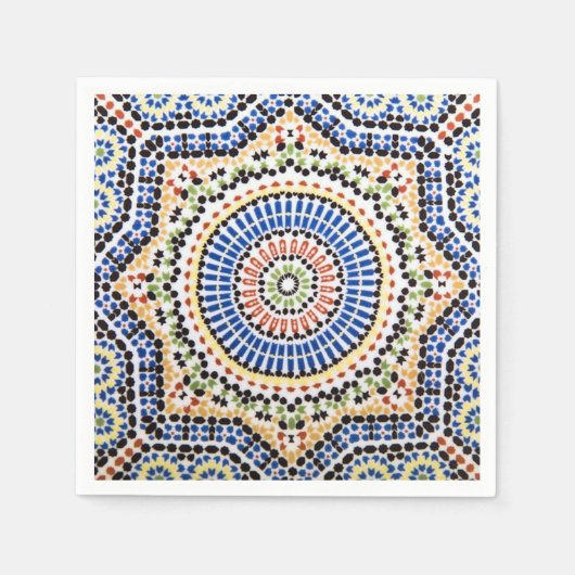 Traditioneel Portugees Azulejo Tegel Pattern Servet (Voorkant)