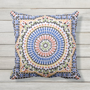 Traditioneel Portugees Azulejo Tile Pattern Buitenkussen