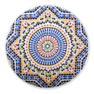 Traditioneel Portugees Azulejo Tile Pattern Keramische Knop