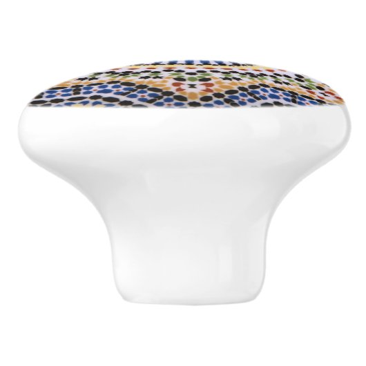 Traditioneel Portugees Azulejo Tile Pattern Keramische Knop (Zijkant)