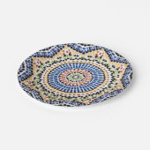 Traditioneel Portugees Azulejo Tile Pattern Papieren Bordje (Gekanteld)