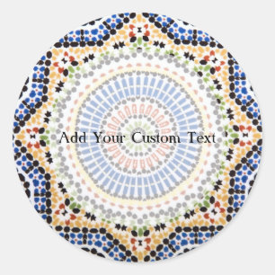 Traditioneel Portugees Azulejo Tile Pattern Ronde Sticker