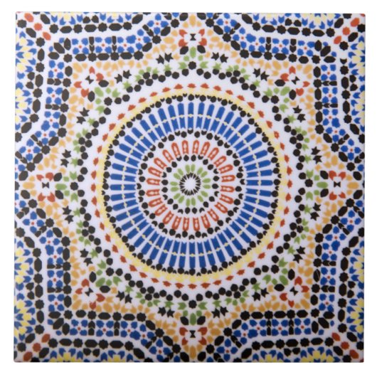 Traditioneel Portugees Azulejo Tile Pattern Tegeltje (Voorkant)